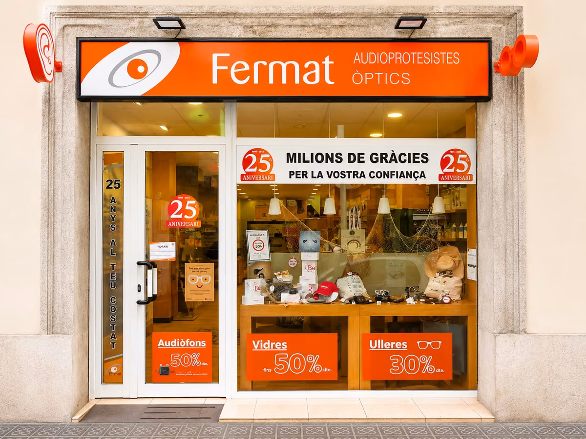 Botiga de Fermat Òptics al carrer Ausiàs Marc